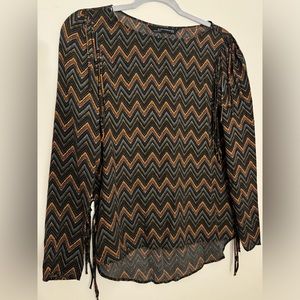 Zara chevron fringe long sleeve